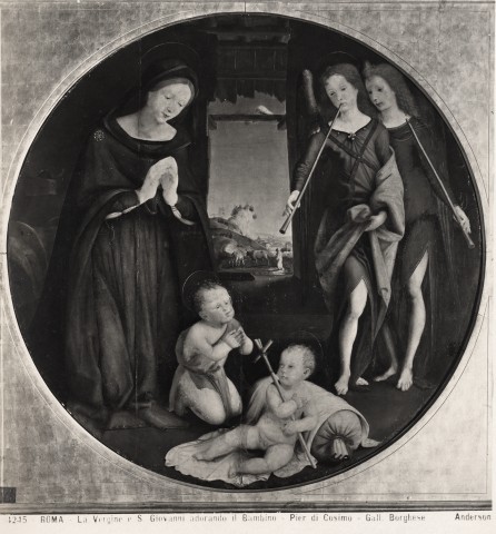 Anderson — La Vergine e S. Giovanni adorando il Bambino - Pier di Cosimo - Gall. Borghese — insieme